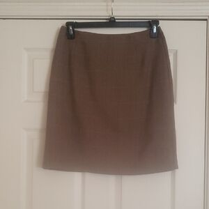 Plaid Knee Pencil Skirt